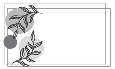 black and white background with leaves