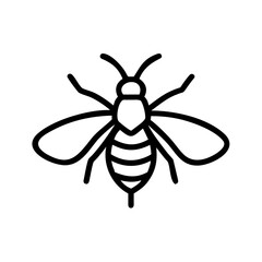 Obraz premium Simple bee illustration isolated on white background