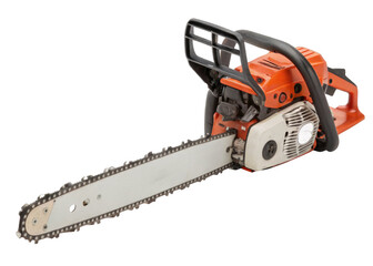 Chainsaw isolated on a transparent background.