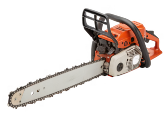 Chainsaw isolated on a transparent background.