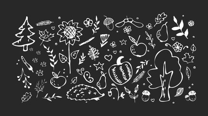 Autumn stickers black 