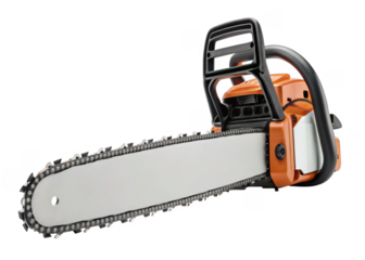 Chainsaw isolated on a transparent background.