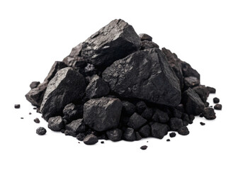 Fototapeta premium Coal isolated on a transparent background.