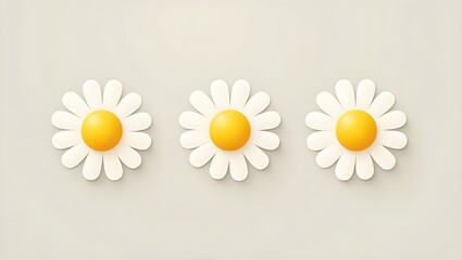 daisies on white background