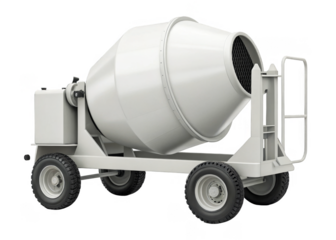Concrete Mixer isolated on a transparent background.