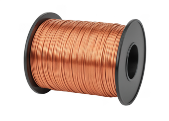 Copper Wire isolated on a transparent background.