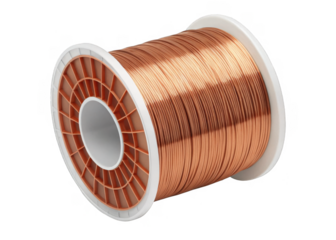 Copper Wire isolated on a transparent background.