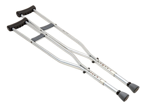 Crutches isolated on a transparent background.