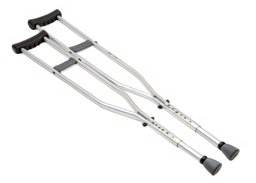 Crutches isolated on a transparent background.