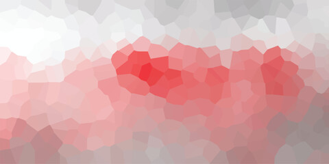Abstract background design featuring a cell-like pattern with a gradient of white, pink, and red colors, forming a modern, eye-catching composition.