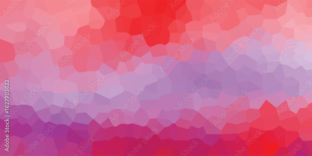 Aufkleber abstract geometric mosaic in red pink and purple tones creating a colorful polygonal background suit