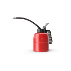 Fototapeta premium Red Oil Can with Long Spout and Handle Isolated on Transparent Background