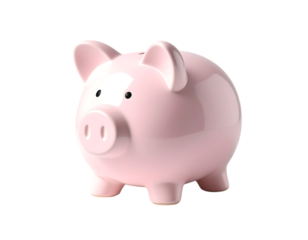 Cute Glossy Piggy Bank for Saving Money and Personal Finance Needs
