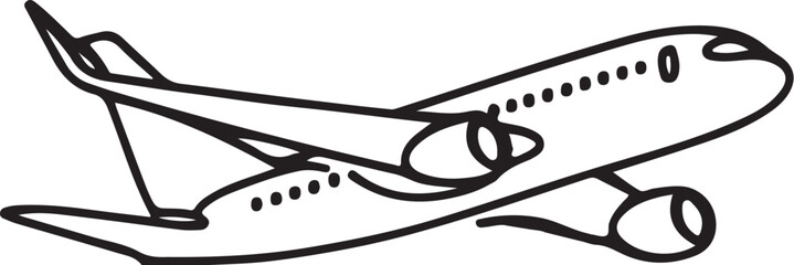 airplane flying Vector Illustration