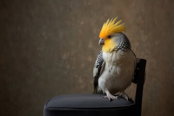 Beautiful Cockatiel Parrot with Bright Orange Cheeks in Living Room, Domestic Cockatiel Bird Indoors, Cockatiel Parrot, red tailed hawk perched
