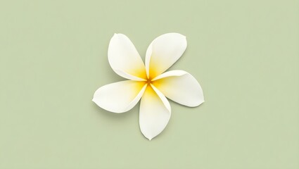 white frangipani flower