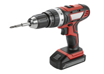 Electric Screwdriver isolated on a transparent background.