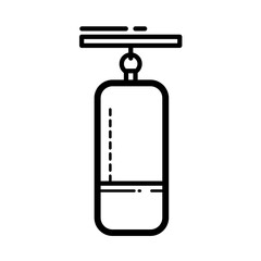 Punching bag, boxing - vector icon