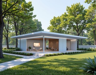 pavilion layout based on airflow studies, no physical barriers on sides, roof allows heat to escape, strategically placed to optimize breeze access and cooling