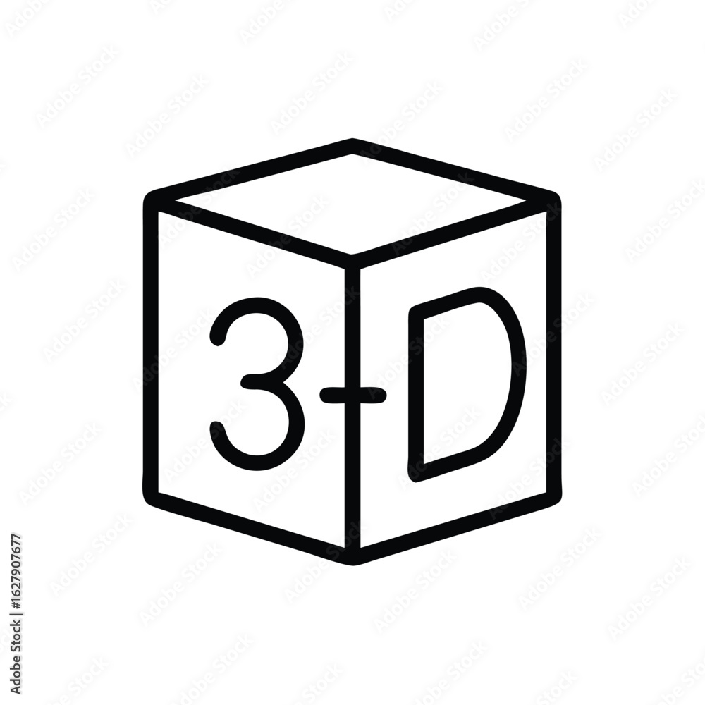 Poster 3d modeling cube icon vector illustration for graphic design and web design modern simple vector sign