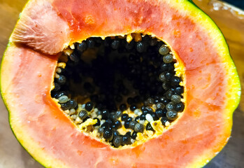 half of papaya fruit