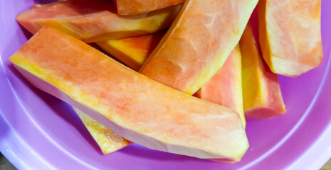 half of papaya fruit