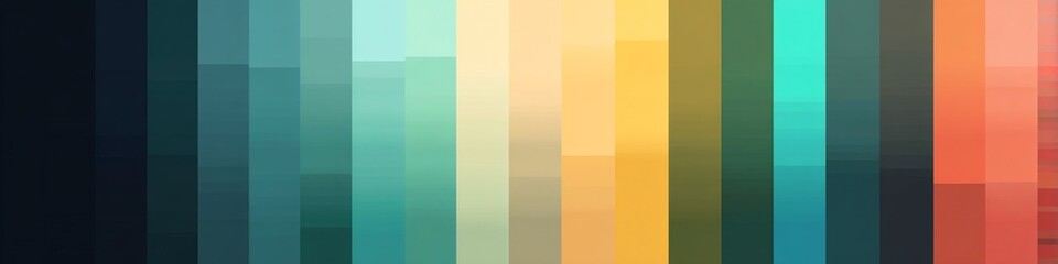 Gradiente di colori digitali: palette astratta con sfumature verticali