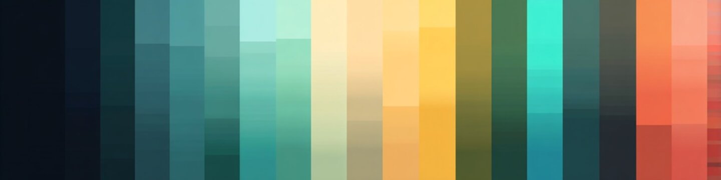 Gradiente di colori digitali: palette astratta con sfumature verticali