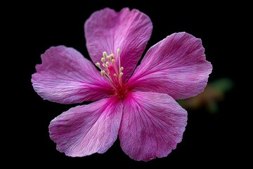 Naklejka premium Bright pink flower with delicate petals showcasing intricate details and vibrant colors on a dark background in springtime