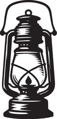 Antique kerosene lantern illustration