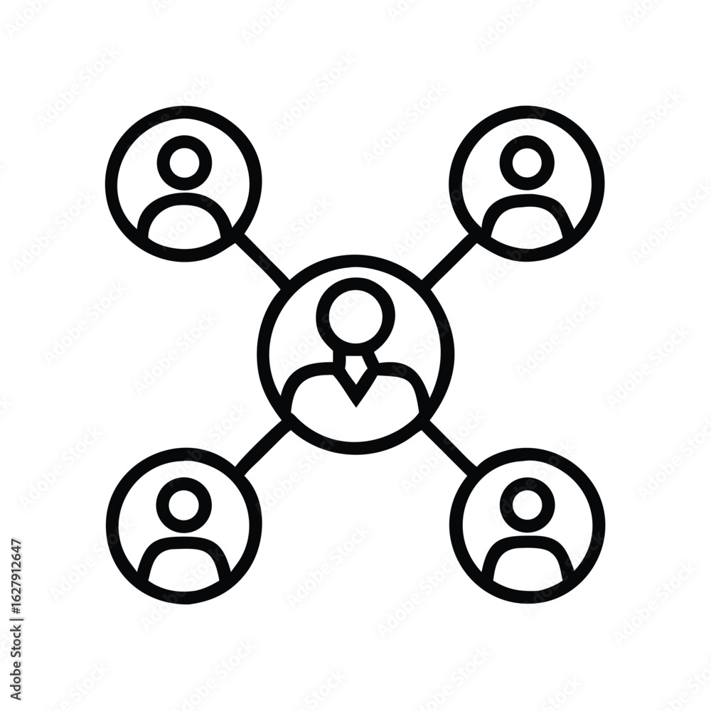 Poster network connection people icon social media connection community connection group connection team co