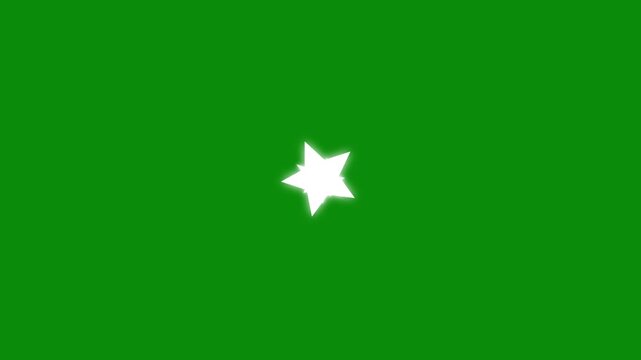 Sparkle stars splash Twinkle Efects, sparkling stars Shine animation, Twinkling white cartoon, flat, vector, doodles stars, blinking light effect video animation on green screen background.4k