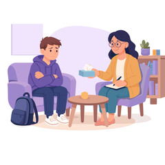Illustration of a child psychotherapy session