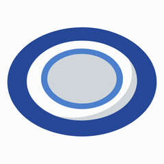 blue round button