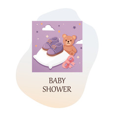 Illustration for gender party and baby shower