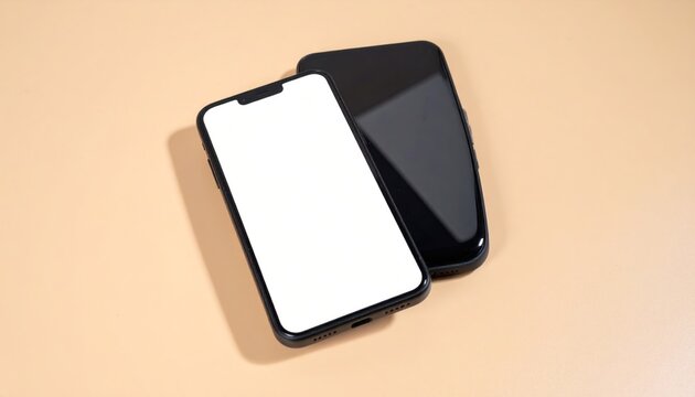 Foldable Smartphone Displayed Fully Closed Against a Light Beige Background in a Studio Setting