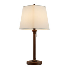 Fototapeta premium Elegant table lamp with a soft glow illuminating a cozy living room setting