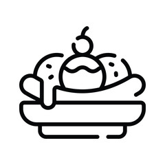 Grab this linear icon of sweet dessert slice