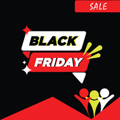 Fototapeta premium Sale fiday black tamplate icons