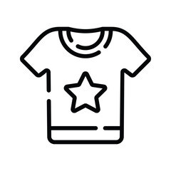A trendy outline icon of casual t shirt