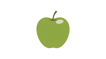 Green apple, simple illustration.
