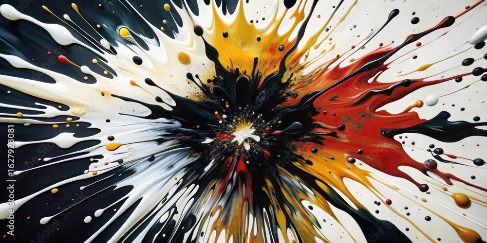 Poster abstract paint splash background design for creative projects and modern art concepts use