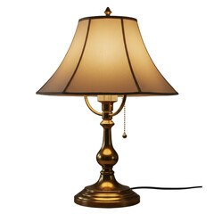 Elegant antique table lamp with a soft glow illuminating a cozy living room setting