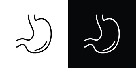 Stomach icon graphic, editable stroke. Suitable for website design, logo, app, template, and ui ux.