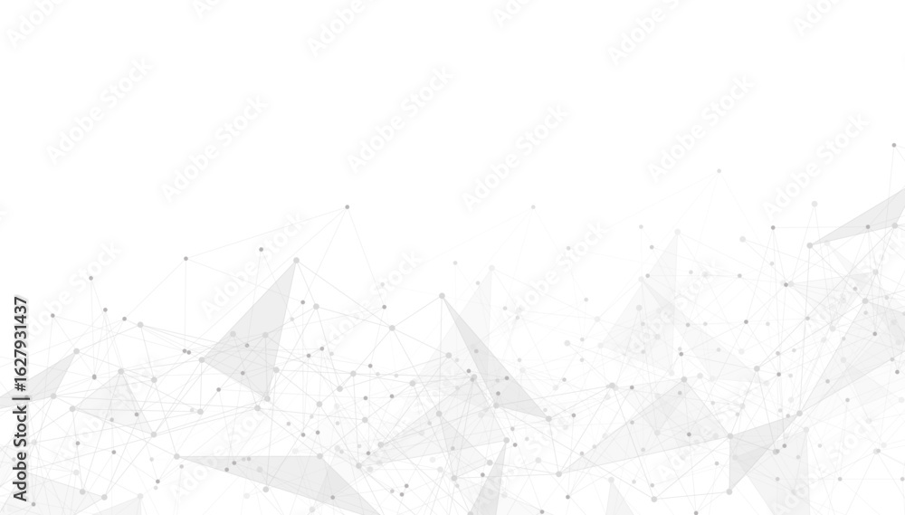 Poster geometric connected background. connecting dots and lines. global network connection. banner templat