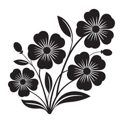 Abstract floral vector background illustration, vintage summer flowers and leaves