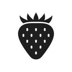 Simple Strawberry Icons, Simple Icons Representing Fruits