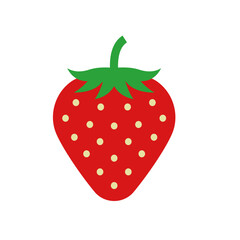 Simple Strawberry Icons, Simple Icons Representing Fruits