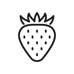 Simple Strawberry Icons, Simple Icons Representing Fruits