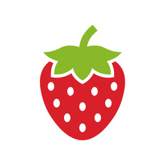 Simple Strawberry Icons, Simple Icons Representing Fruits